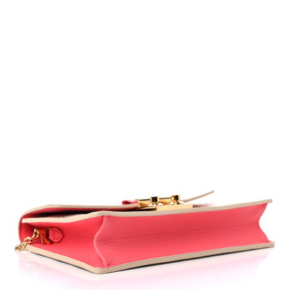 Louis Vuitton Damier Azur Croisette Chain Wallet Rose Papaye 4 of 8
