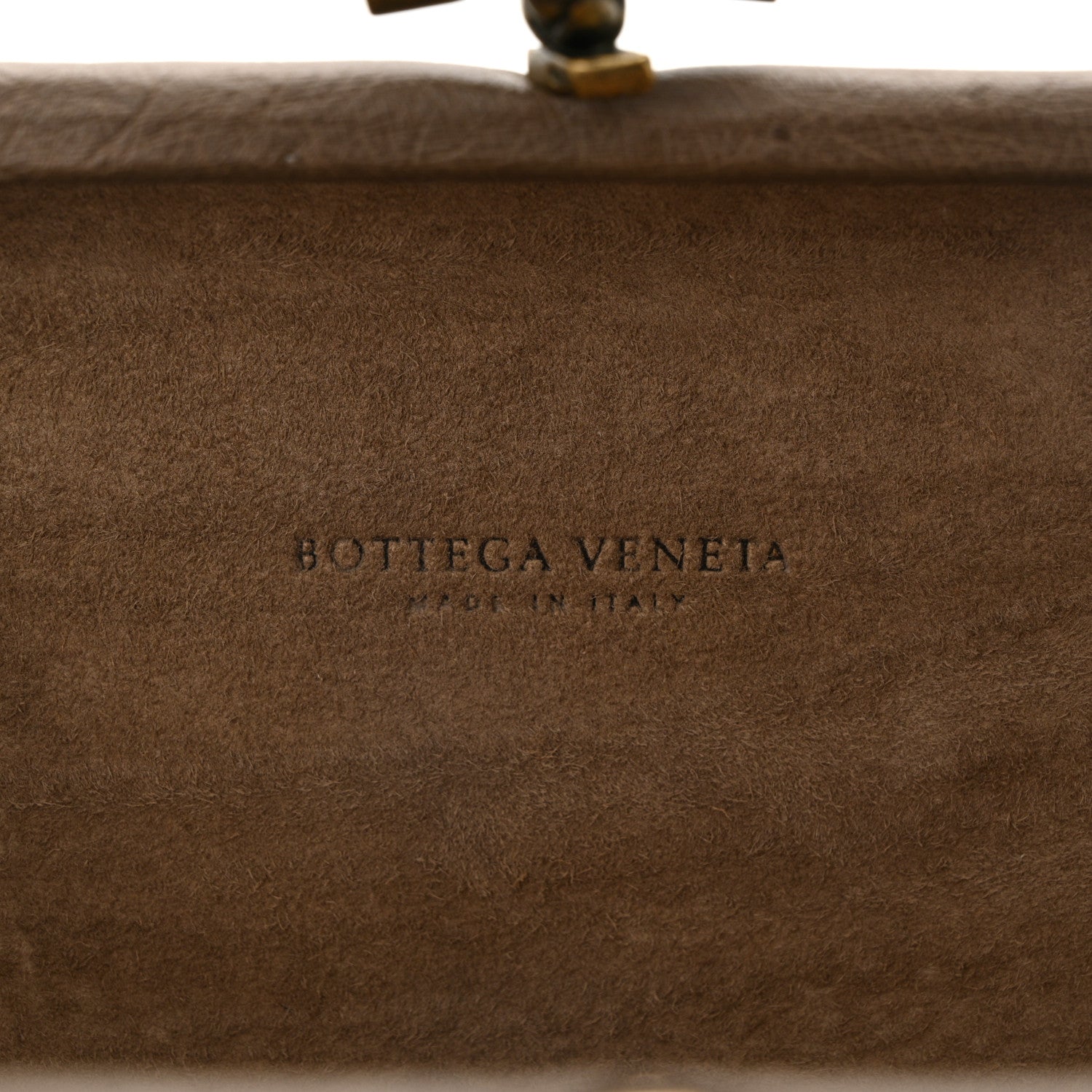 Bottega Veneta Ostrich Chain Knot Clutch New Steel 6 of 9