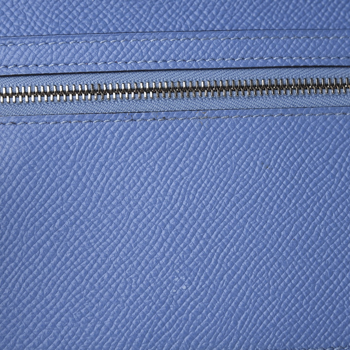 Epsom Bicolor Bearn Gusset Wallet Orange Poppy Bleu Paradis