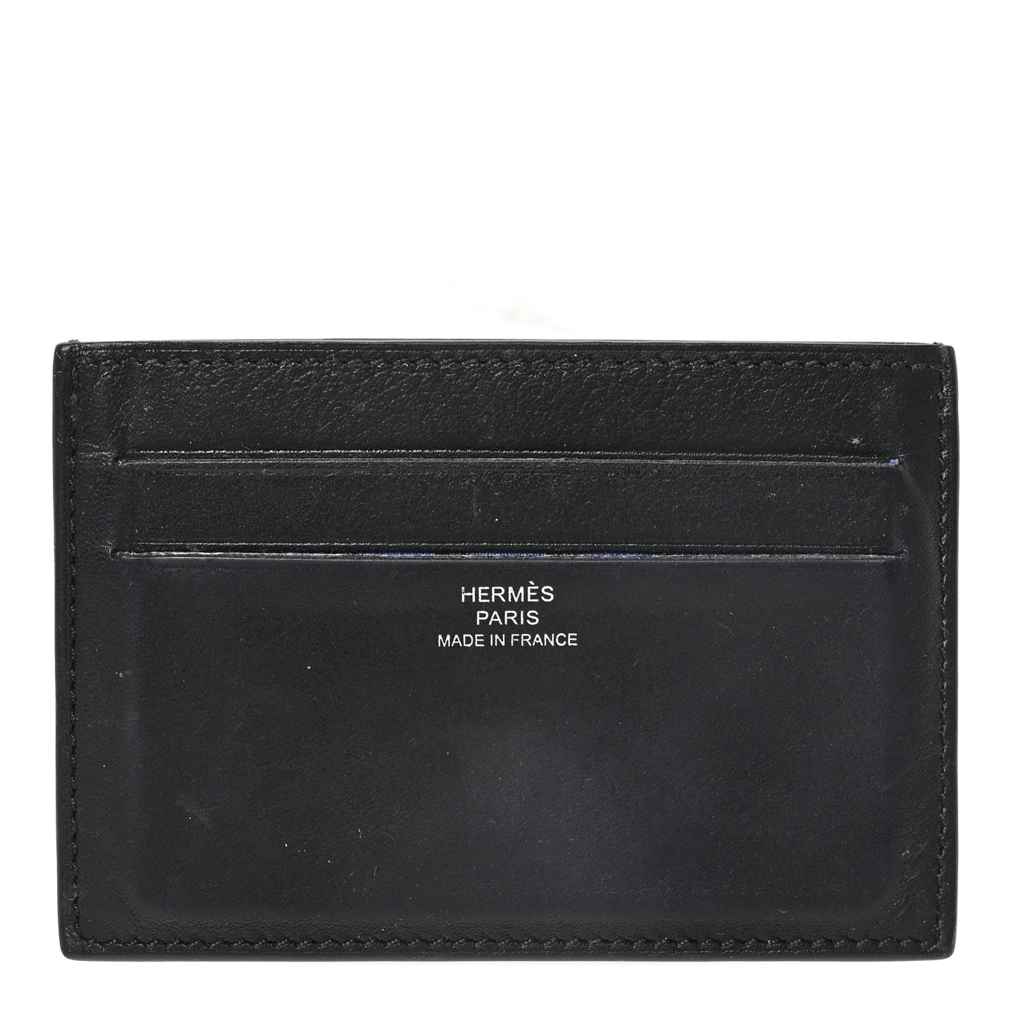 Evercolor Citizen Twill Card Case Black Bleu de France Bleu Saphir