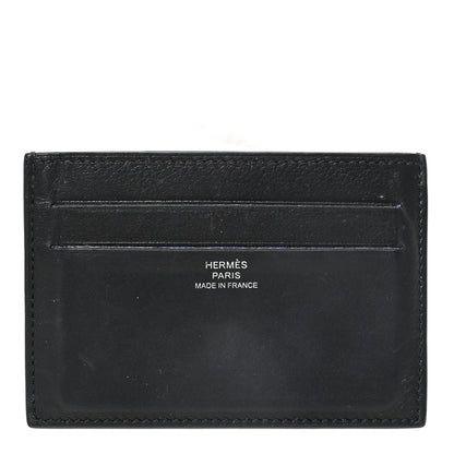 Hermes Evercolor Citizen Twill Card Case Black Bleu de France Bleu Saphir 1 of 7