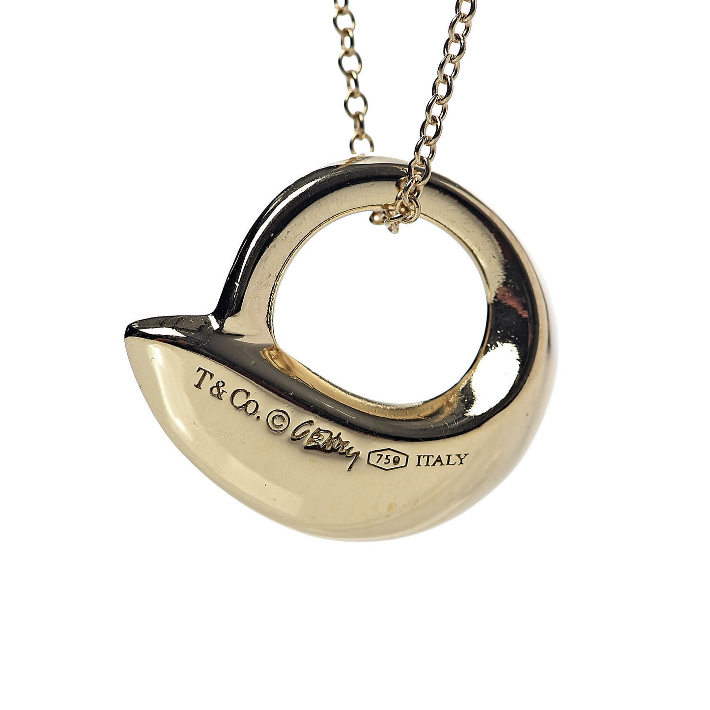 18K Yellow Gold Frank Gehry Believe Pendant Necklace