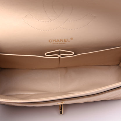 Chanel Caviar Quilted Jumbo Double Flap Light Beige 6 of 11