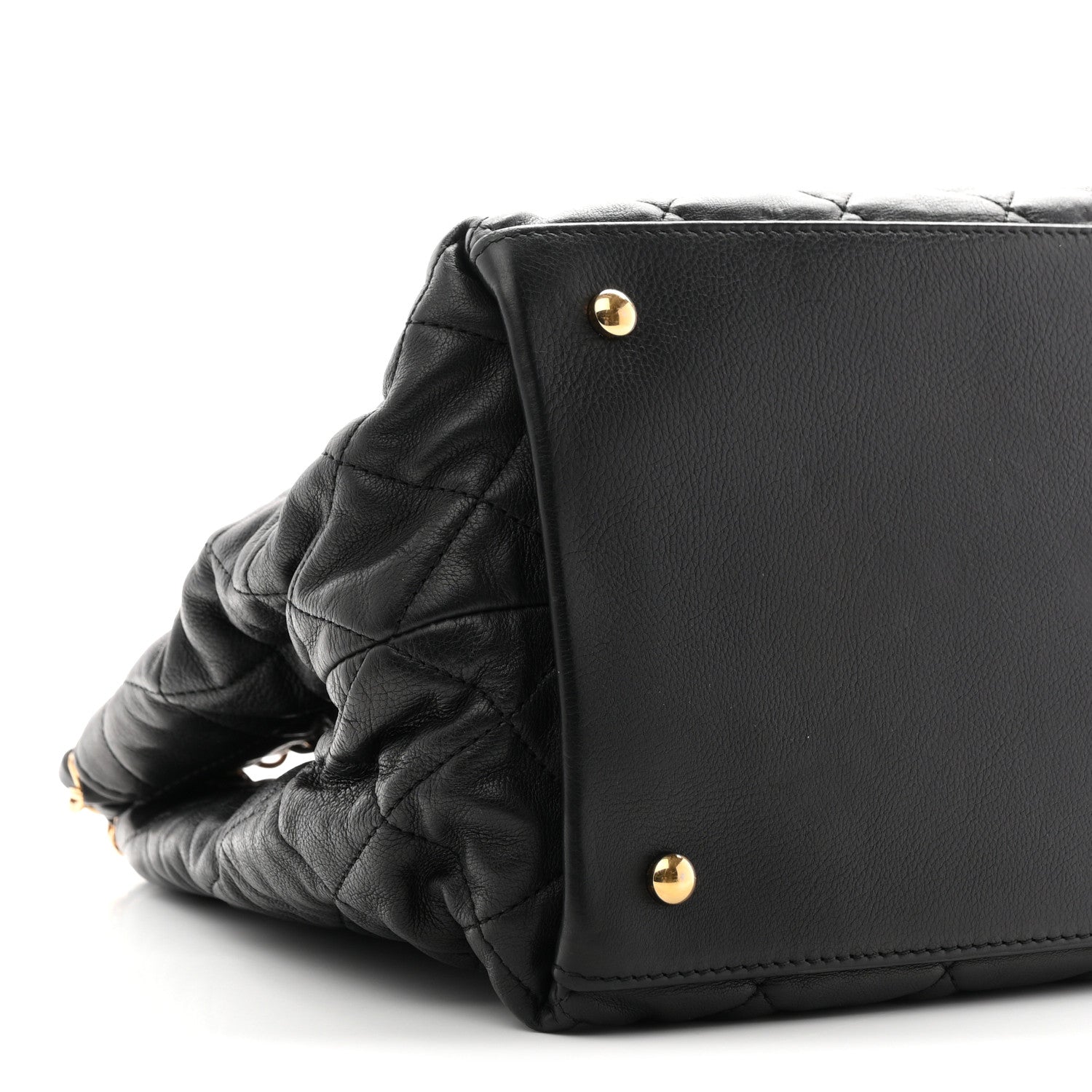 Chanel Calfskin Quilted Small Chain Me Tote Black 9 of 11