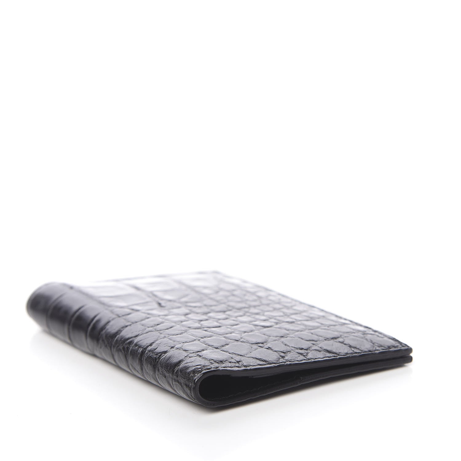 Gucci Crocodile Passport Case Black 4 of 9