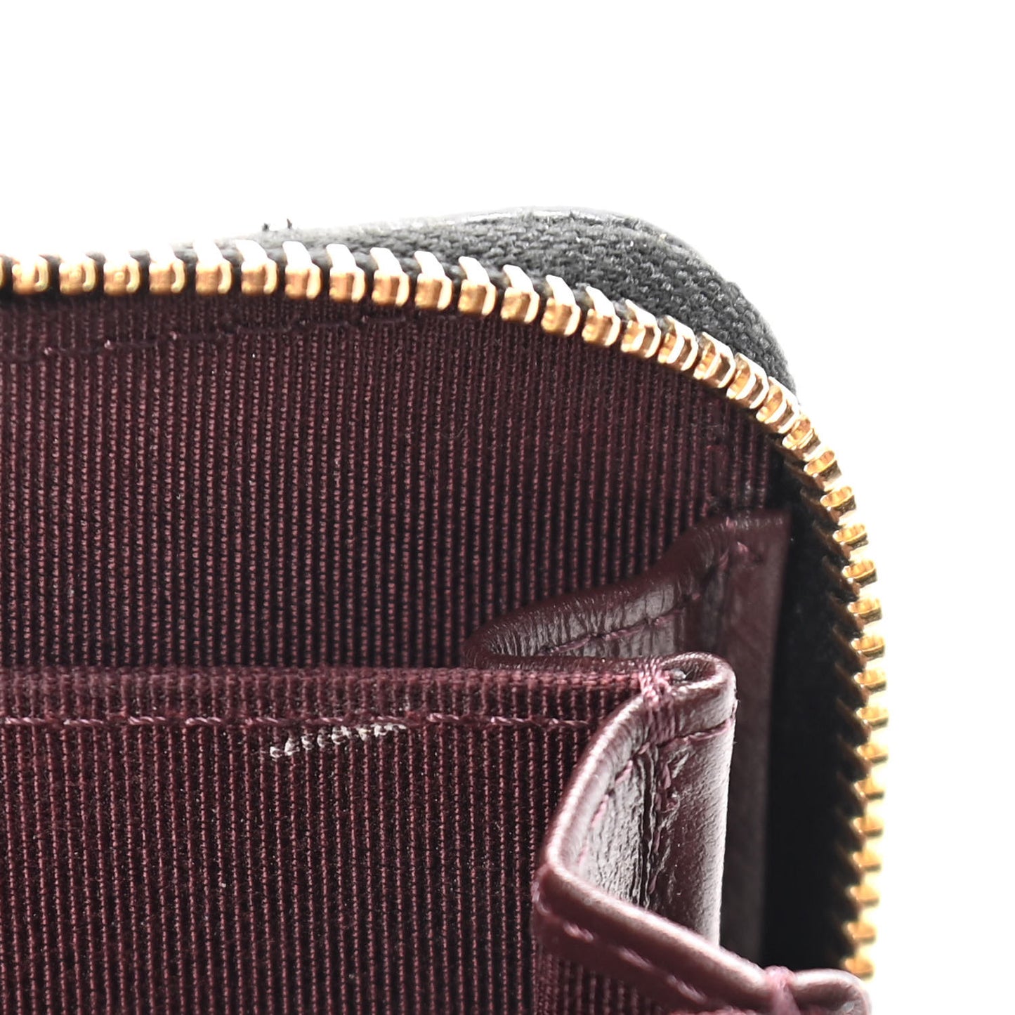 Caviar Quilted Zip Coin Purse Black