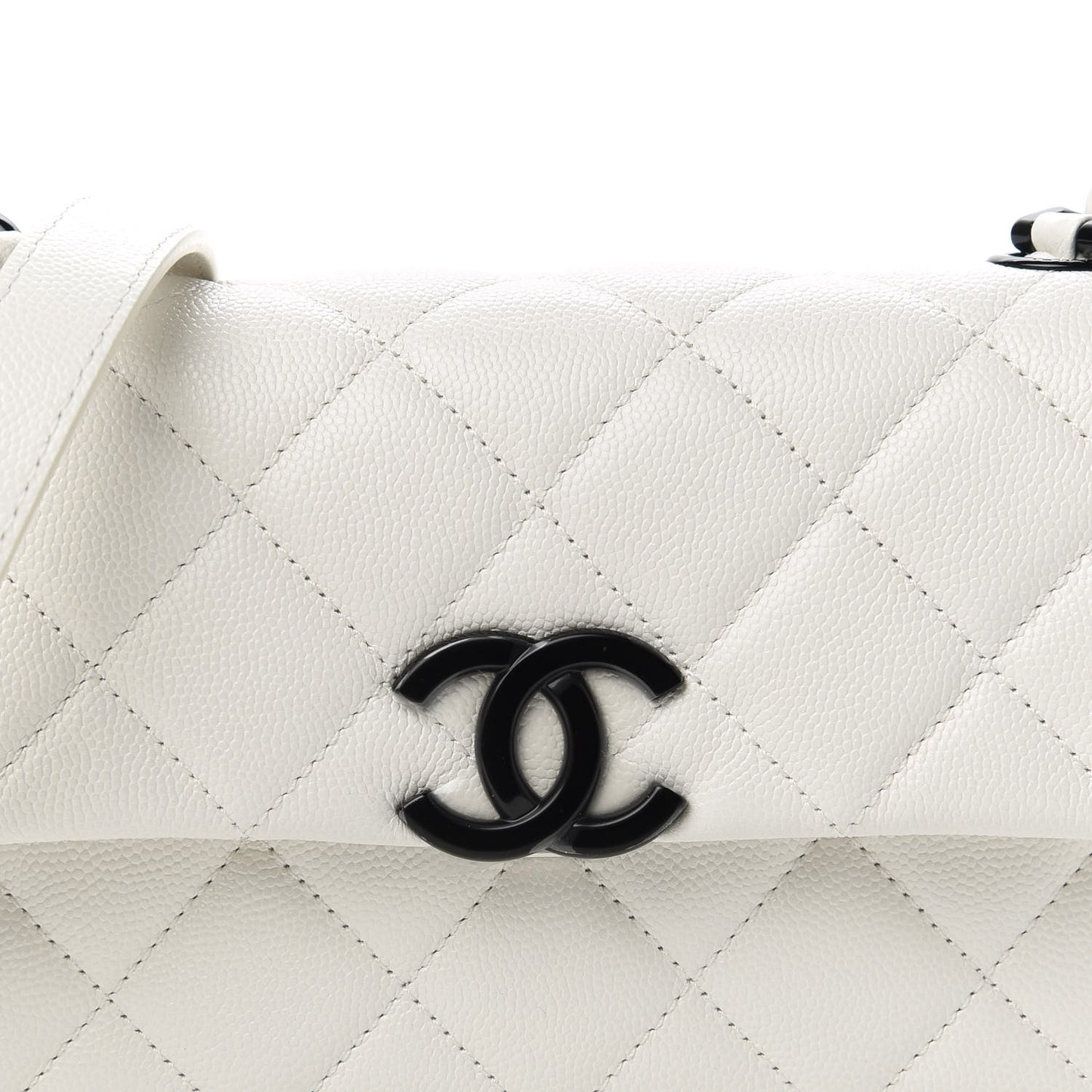 Caviar Quilted My Everything Small Flap White Black