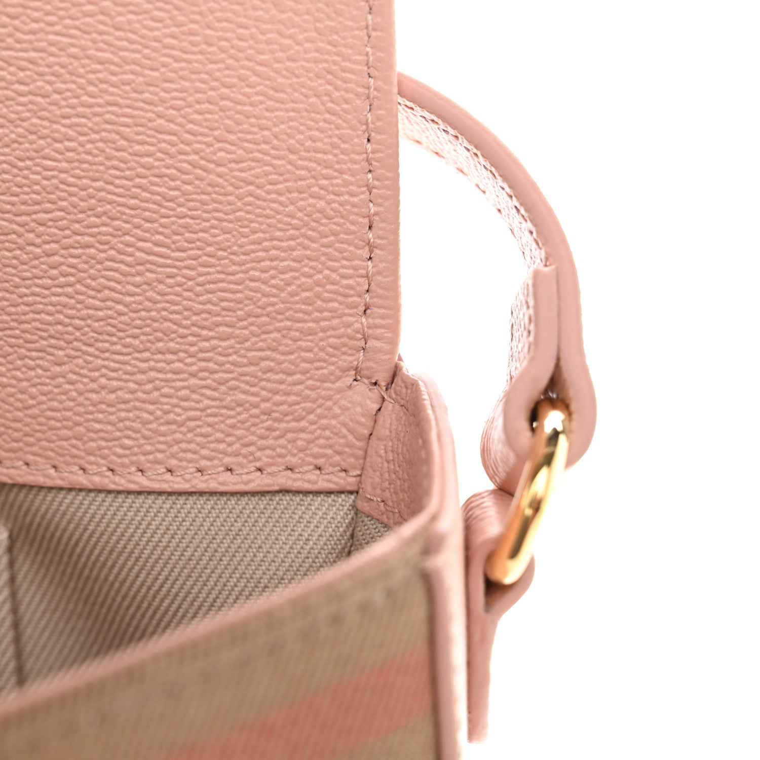 Burberry Grained Calfskin House Check Tartan Mix New Hampshire Dusky Pink 11 of 11
