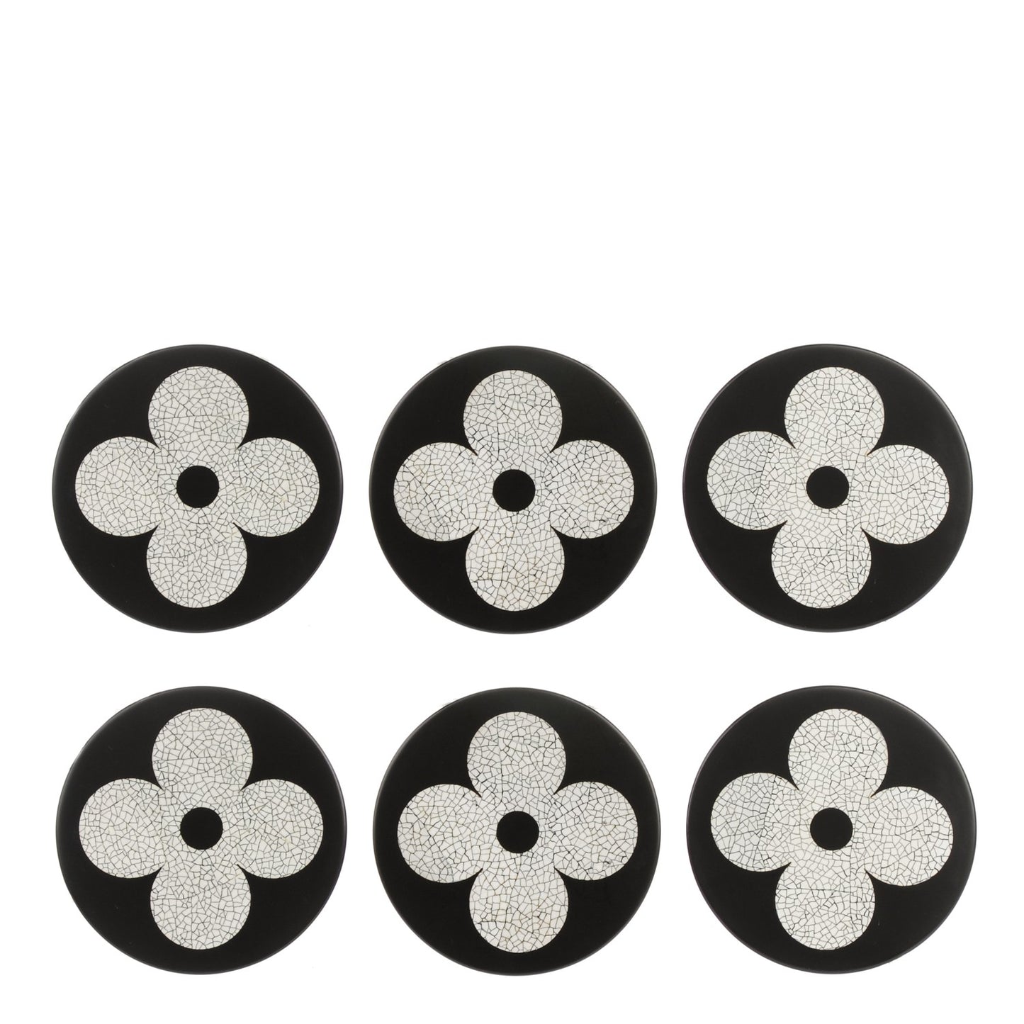 Eggshell Lacquer Coasters Set of 6