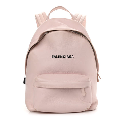 Balenciaga Smooth Calfskin Logo Small Everyday Backpack Light Rose Black 1 of 15