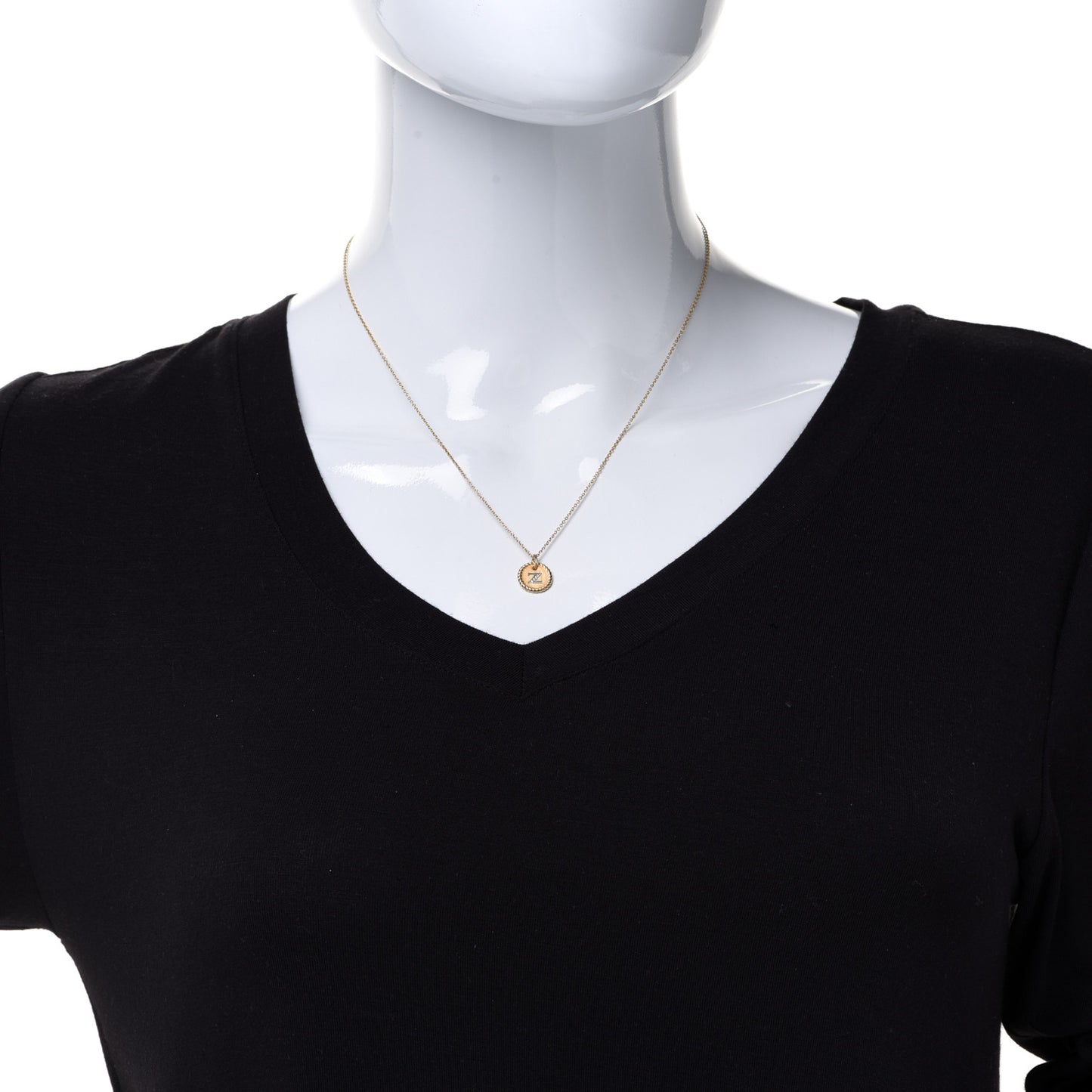 18K Yellow Gold Diamond Initial Z Charm Necklace