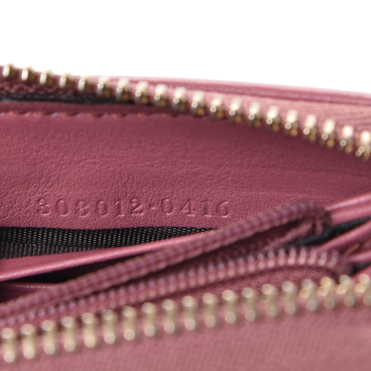 Gucci Monogram Margaux Calfskin Sukey Zip Around Wallet Beige Ebony Vintage Rose 7 of 9