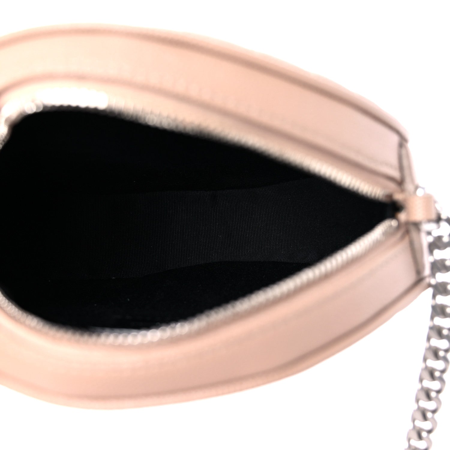 Saint Laurent Grain De Poudre Matelasse Chevron Quilted Round Vinyle Camera Bag Gold Sand 4 of 7