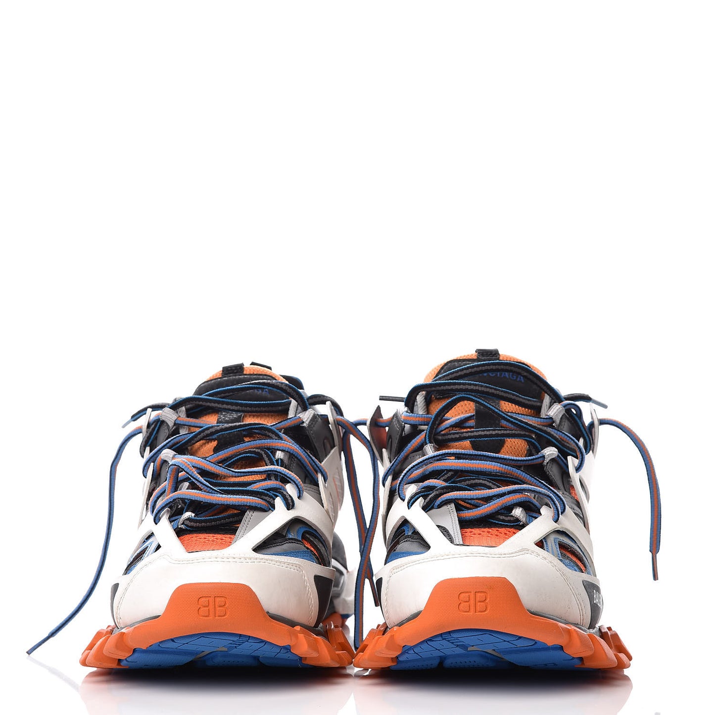 Mesh Nylon Mens Track Sneakers 43 Gris Orange White
