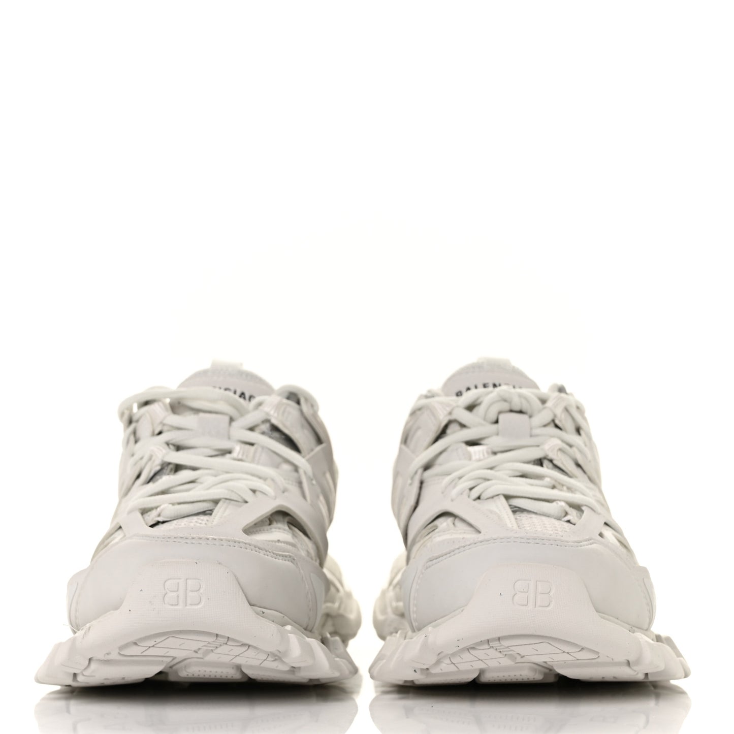 Rubber Mesh Fabric Monocolor Recycled Sole Womens Track Sneakers 38 White