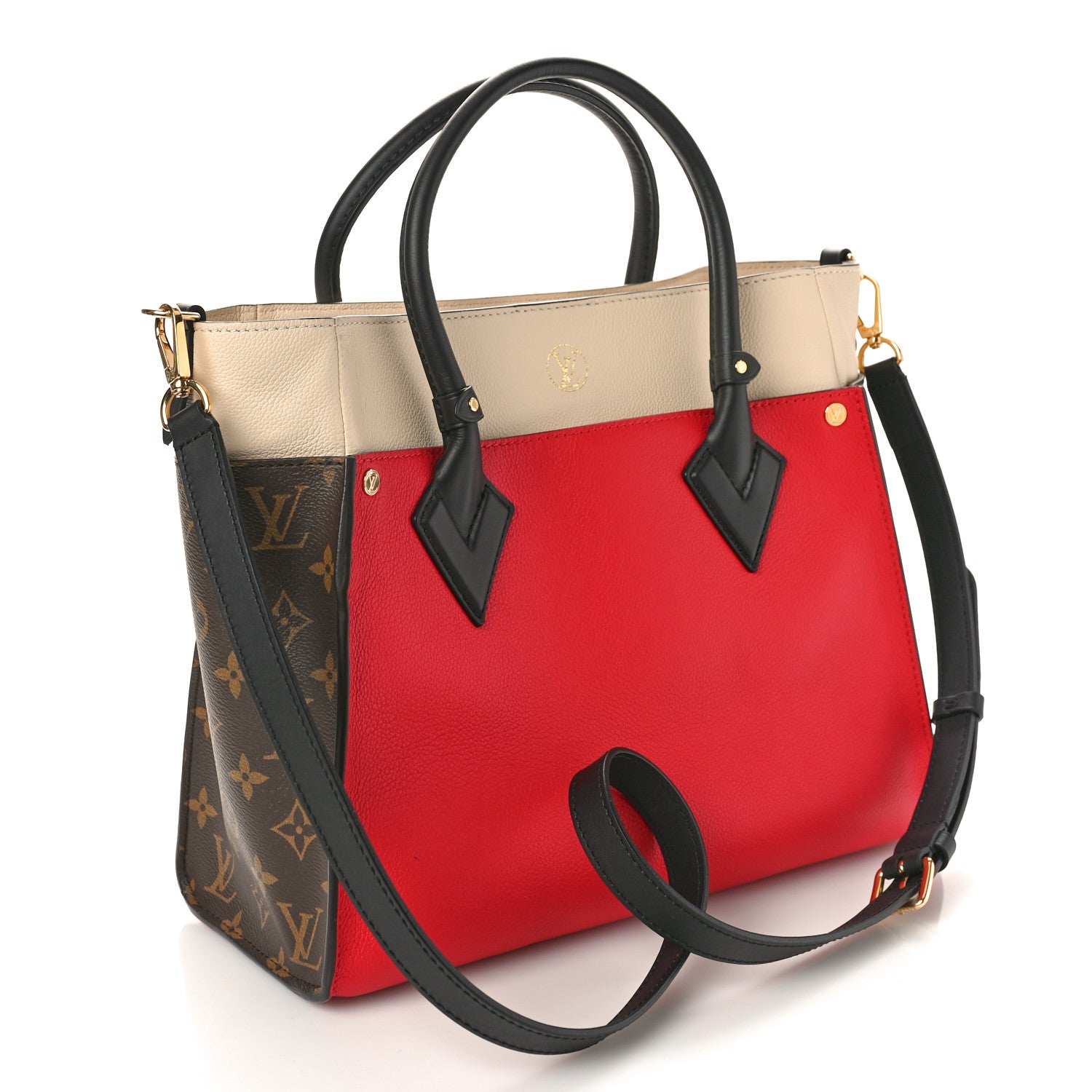 Louis Vuitton Calfskin Monogram On My Side Pirate Red 2 of 9