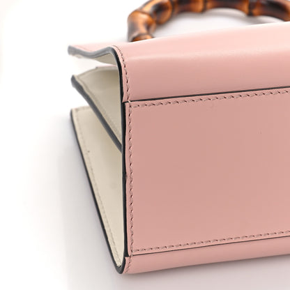 Gucci Nappa Bamboo Web Mini Nymphaea Top Handle Bag Perfect Pink Mystic White 8 of 9