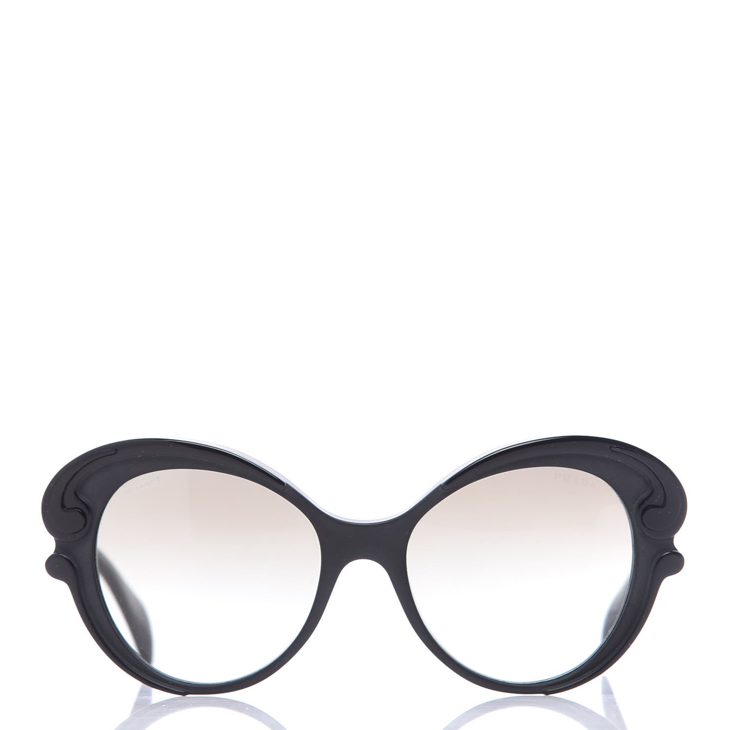 Prada Baroque Cat Eye Sunglasses SPR 28N Black 2 of 8