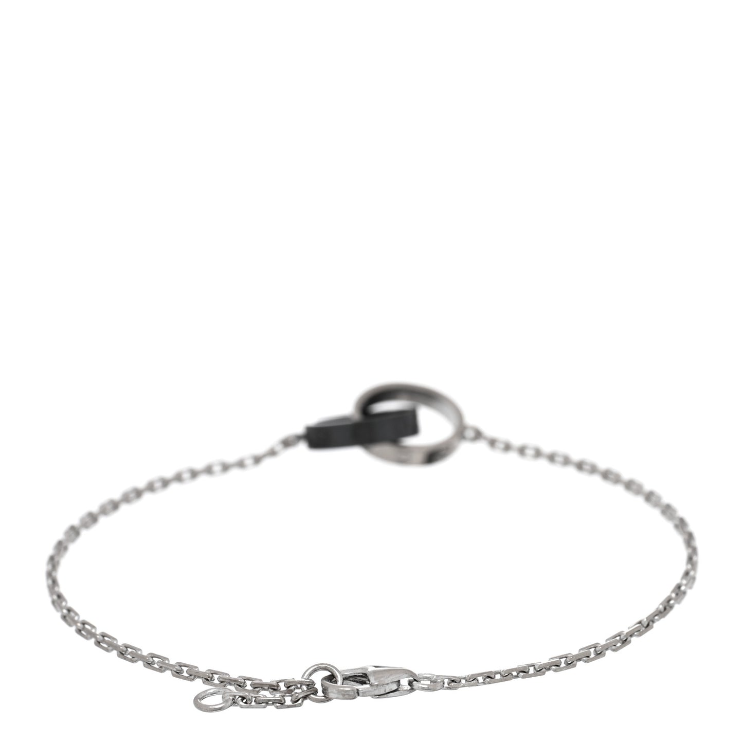 18K White Gold Black Ceramic Interlocking LOVE Bracelet