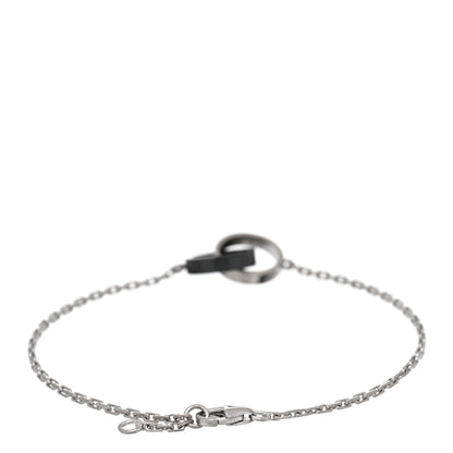 Cartier 18K White Gold Black Ceramic Interlocking LOVE Bracelet 2 of 3