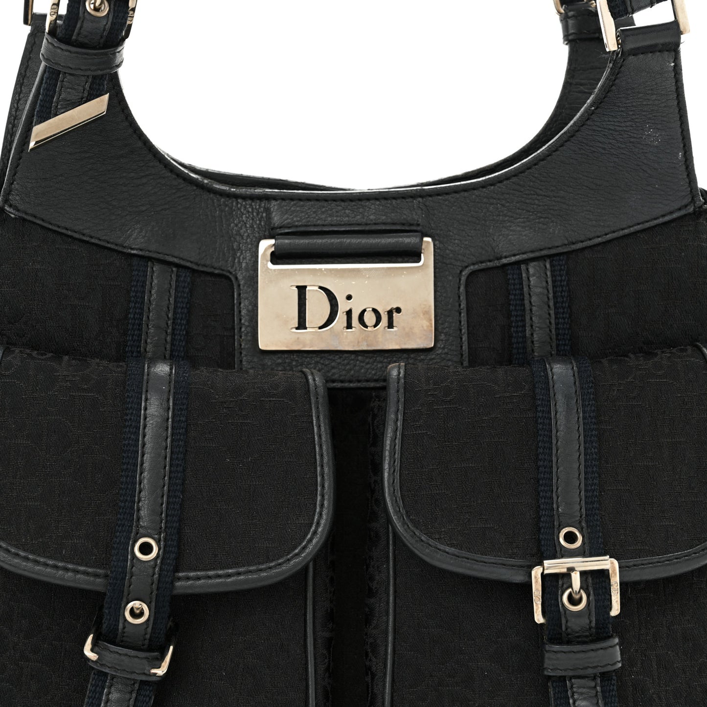 Monogram Pocket Satchel Black