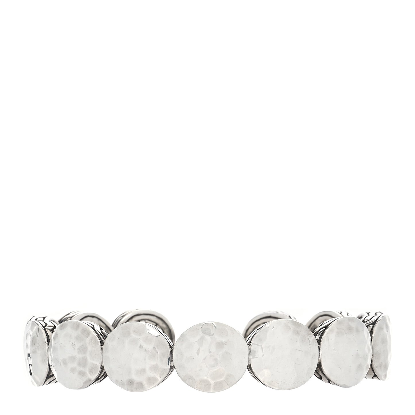 Sterling Silver Hammered Palu Dot Cuff Bracelet