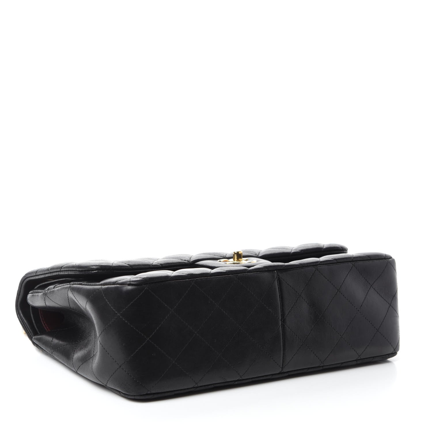 Chanel Lambskin Quilted Jumbo Double Flap Black 5 of 15