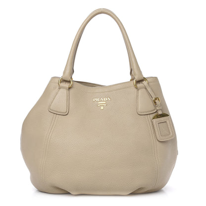 Prada Vitello Daino Shoulder Bag Sabbia 1 of 14