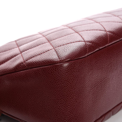 Chanel Caviar Quilted Timeless CC Soft Tote Dark Red 10 of 11