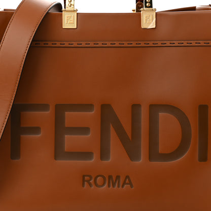 Fendi Vitello King Plexiglass Medium Fendi Sunshine Shopper Tote Cuoio 7 of 9