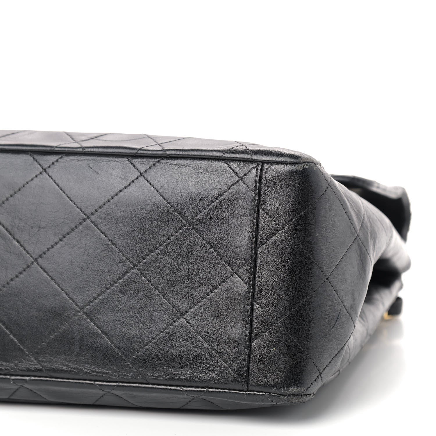 Chanel Lambskin Quilted XL Jumbo Single Flap Black 7 of 10