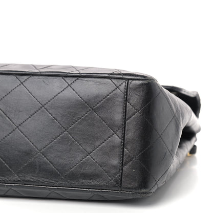 Chanel Lambskin Quilted XL Jumbo Single Flap Black 7 of 10