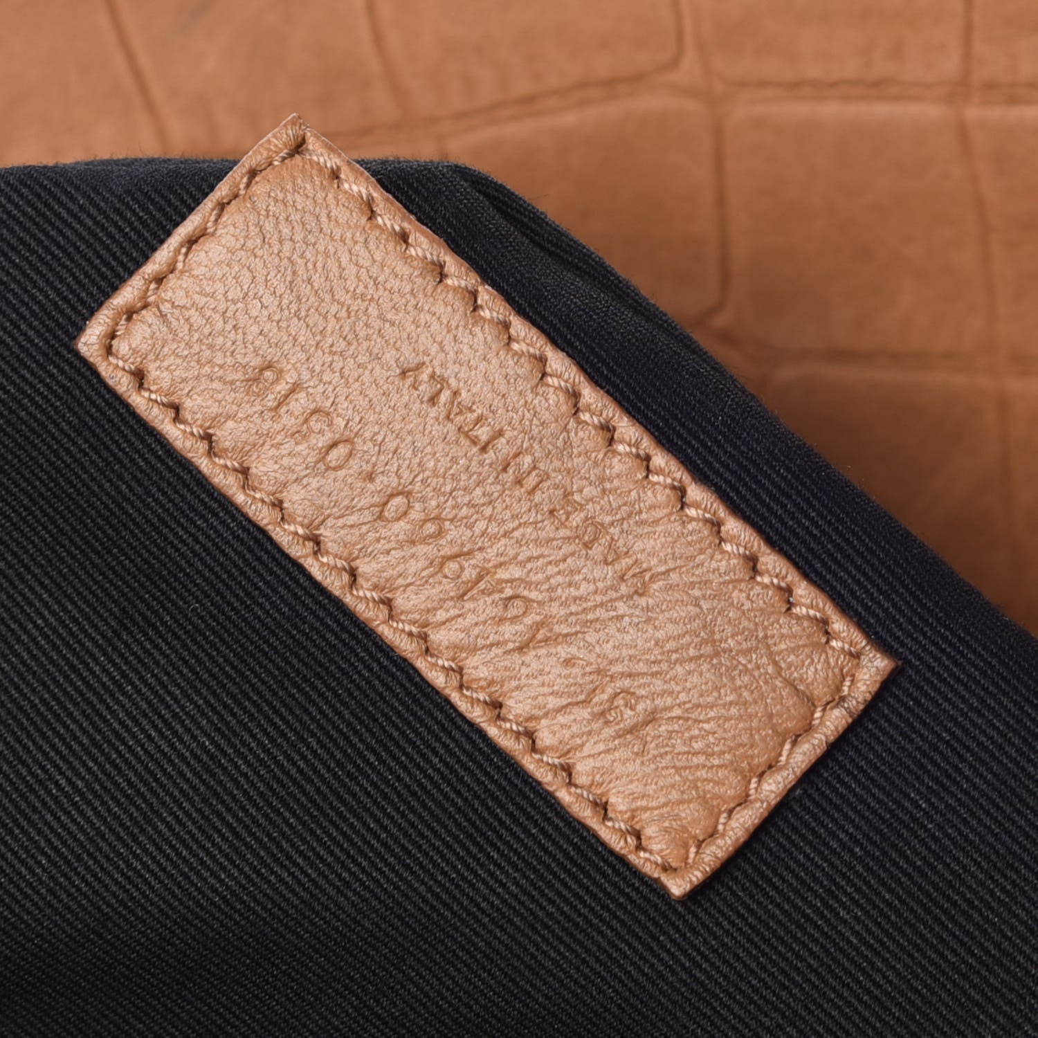 Saint Laurent Crocodile Embossed Suede Small Supple Sac de Jour Tan 10 of 14