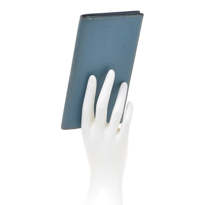 Hermes Epsom MC2 Fleming Long Wallet Blue Jean 2 of 12