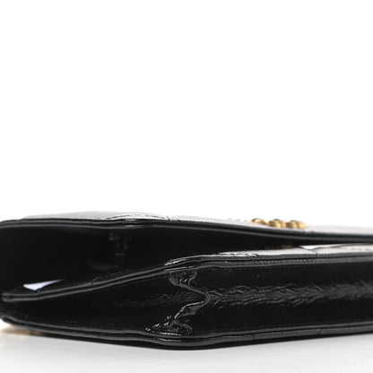 Chanel Shiny Crumpled Calfskin Quilted Chanel 19 Wallet On Chain WOC Black 9 of 11