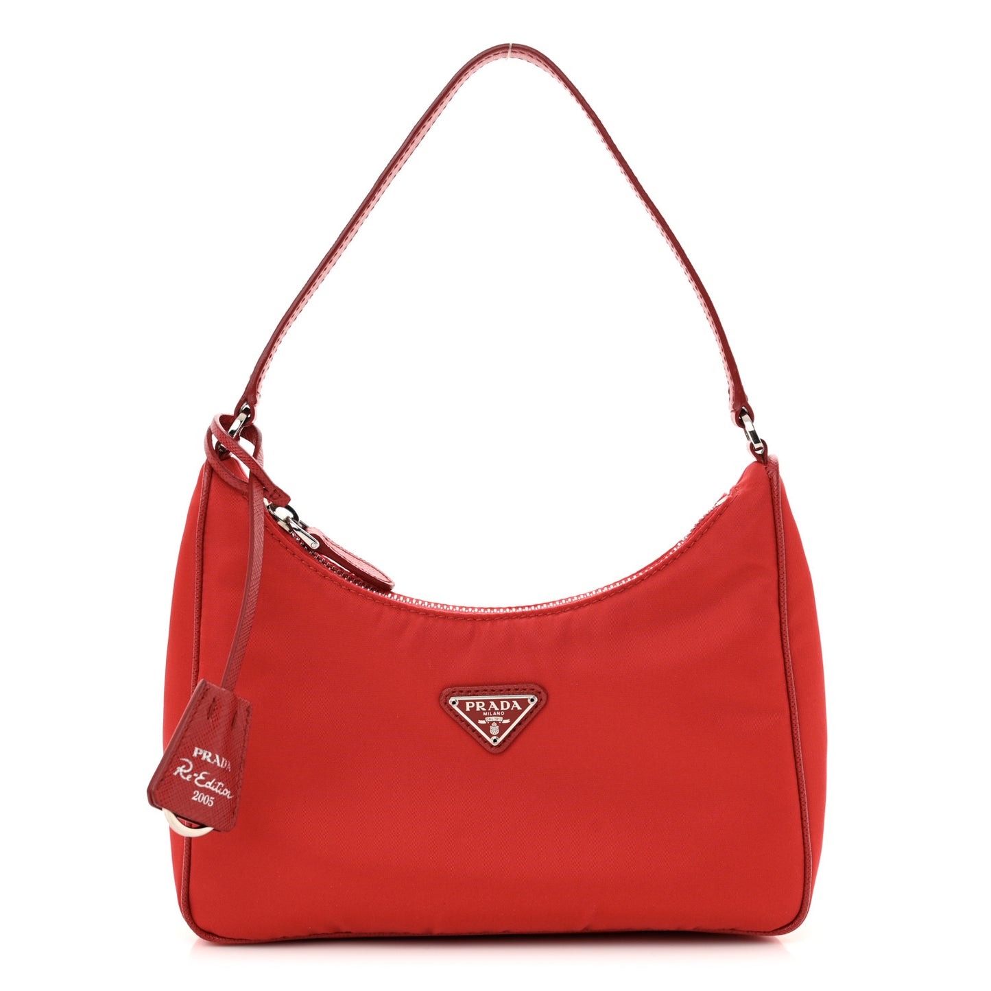 Re-Nylon Saffiano Mini Re-Edition 2005 Bag Rosso