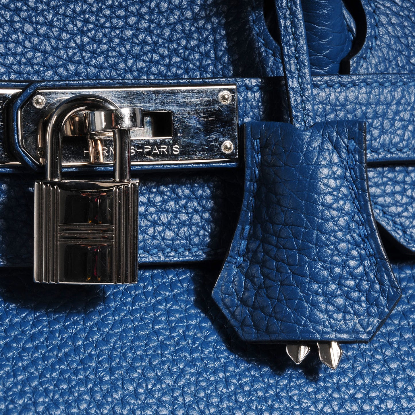 Taurillon Clemence Birkin 35 Bleu Thalassa