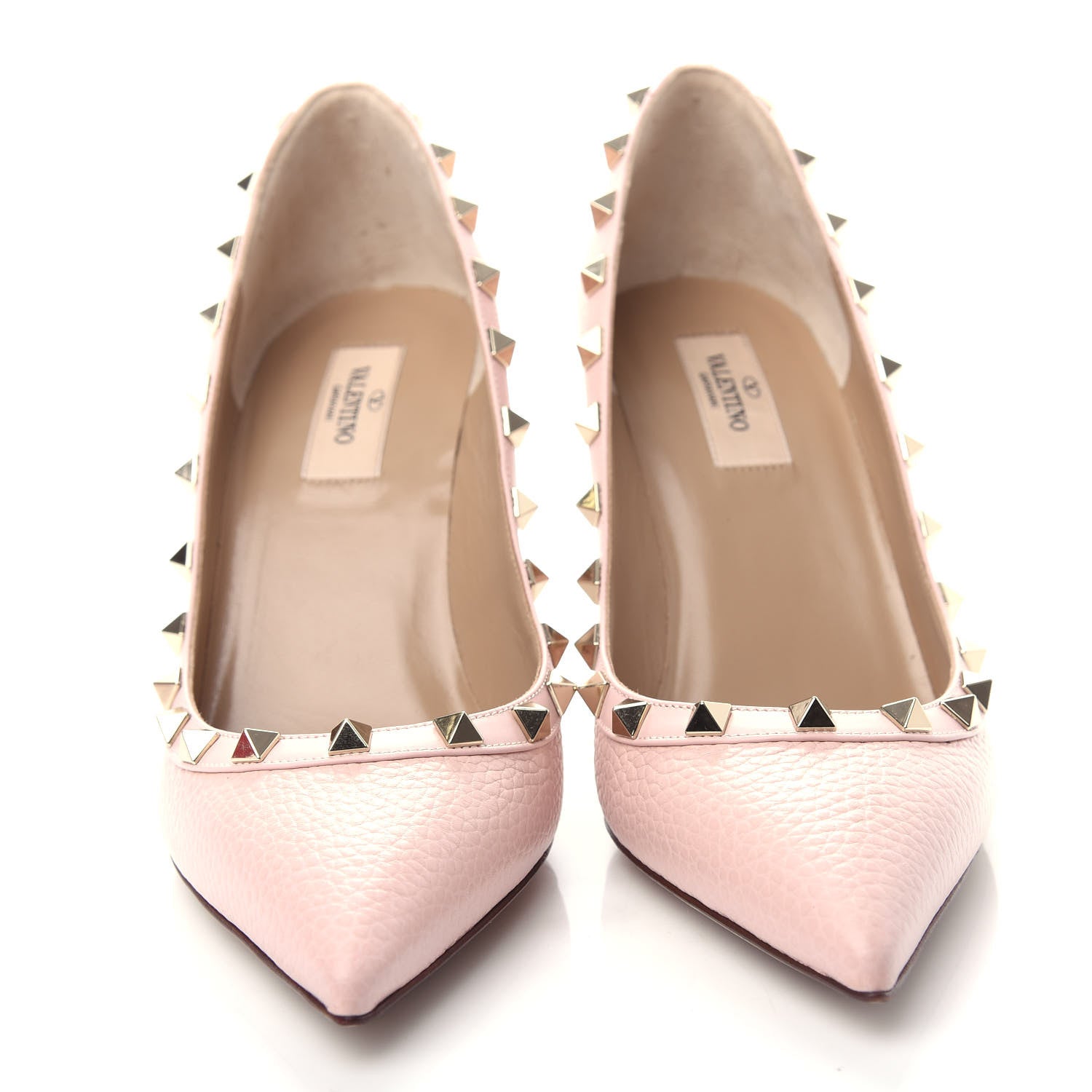 Valentino Garavani Pebbled Calfskin Rockstud 85mm Pumps 39 Rose Quartz 5 of 11
