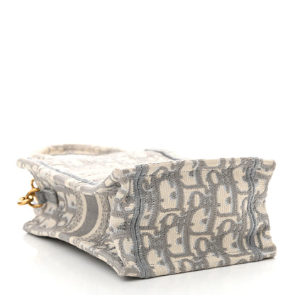 Christian Dior Oblique Mini Book Tote Phone Bag Grey 4 of 12