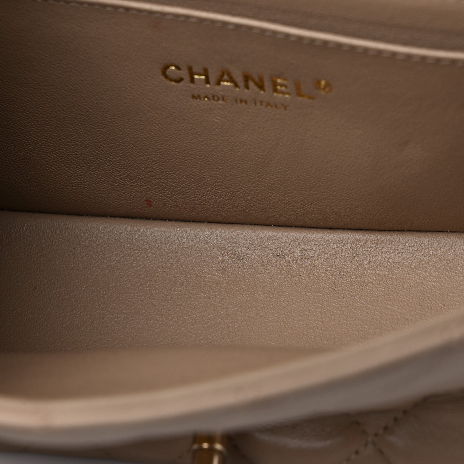 Chanel Lambskin Quilted Mini Rectangular Flap Dark Beige 13 of 13
