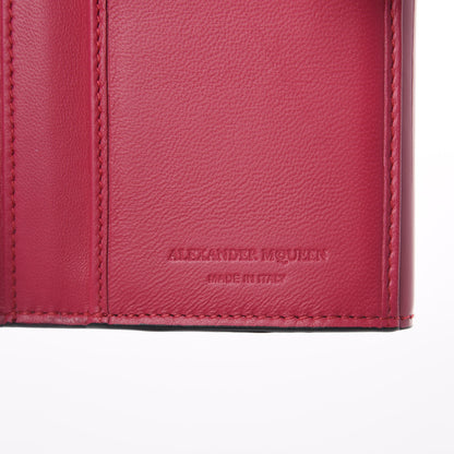 Alexander McQueen Patent Skull Continental Wallet Fuchsia Shock 5 of 5