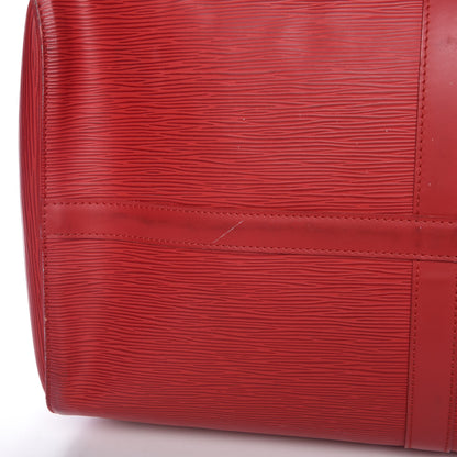 Louis Vuitton Epi Keepall 55 Castillan Red 15 of 23