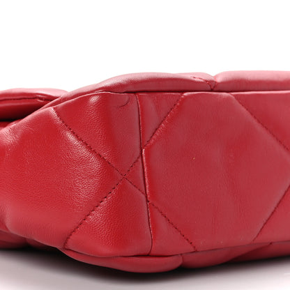 Chanel Goatskin Quilted Medium Chanel 19 Flap Red 8 of 9