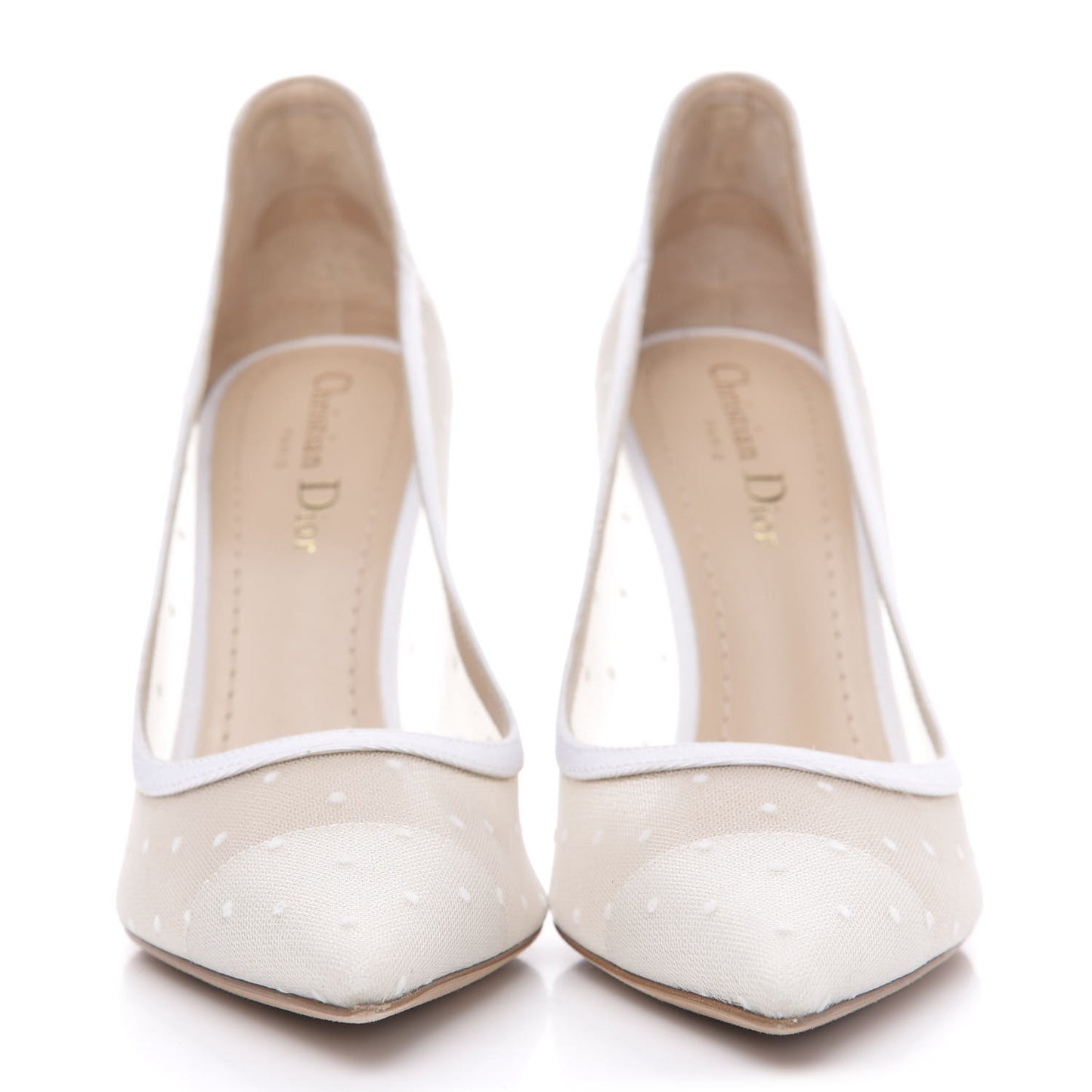 Mesh Plumetis Tulle D-Moi Pumps 39 White