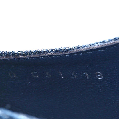 Chanel Printed Denim Cap Toe CC Slingback Pumps 38.5 Dark Blue White 6 of 9
