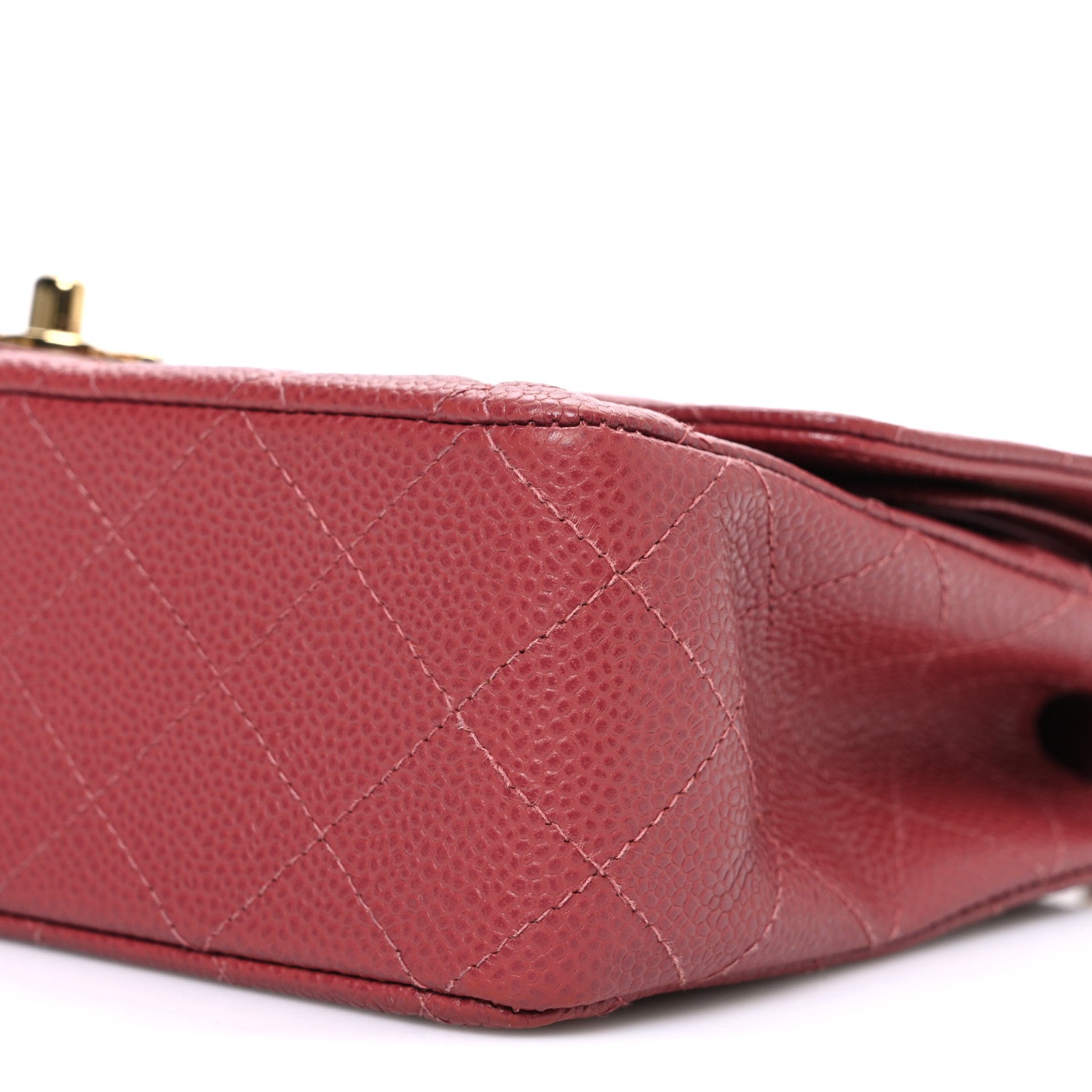 Chanel Caviar Quilted Medium Double Flap Dark Pink 10 of 10