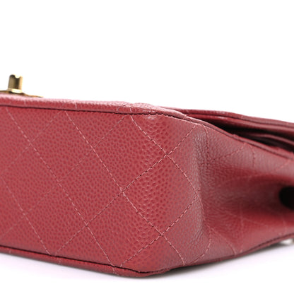 Chanel Caviar Quilted Medium Double Flap Dark Pink 10 of 10
