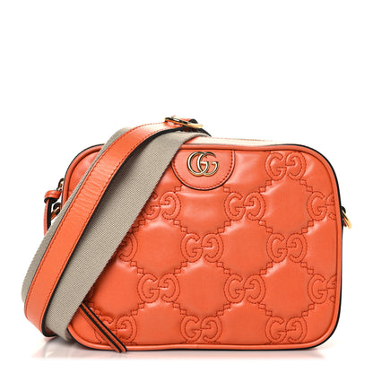 Gucci Calfskin GG Matelasse Shoulder Bag Spring Orange Natural 1 of 12