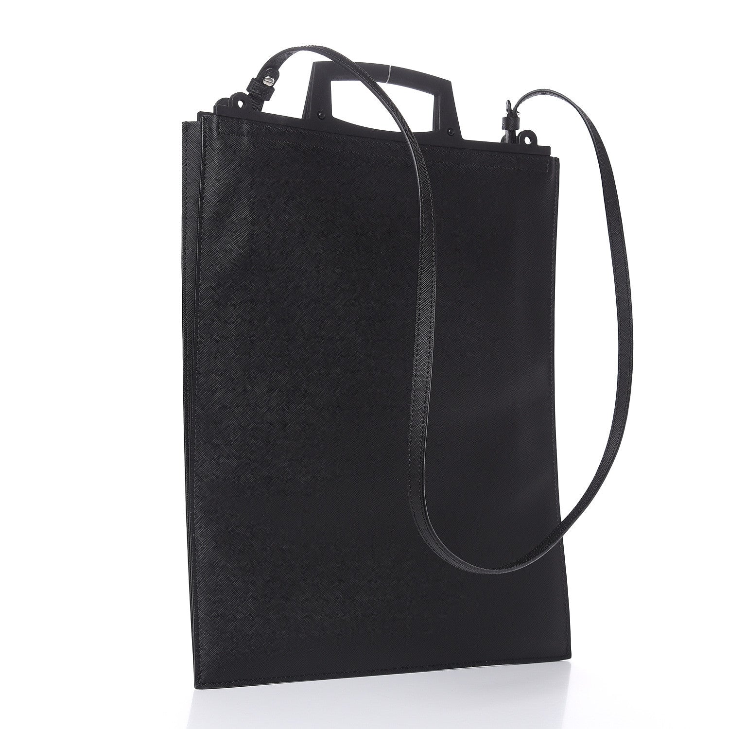 Givenchy Textured Coated Canvas Logo Print Medium Rave Tote Black 3 of 8