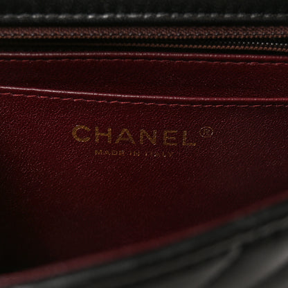 Chanel Lambskin Chevron Quilted Mini Square Flap Black 6 of 11